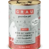 grau | Huhn, Karotte & Katzenminze | 6 Dosen Katzenfutter | Hochwertiges Nassfutter für Katzen