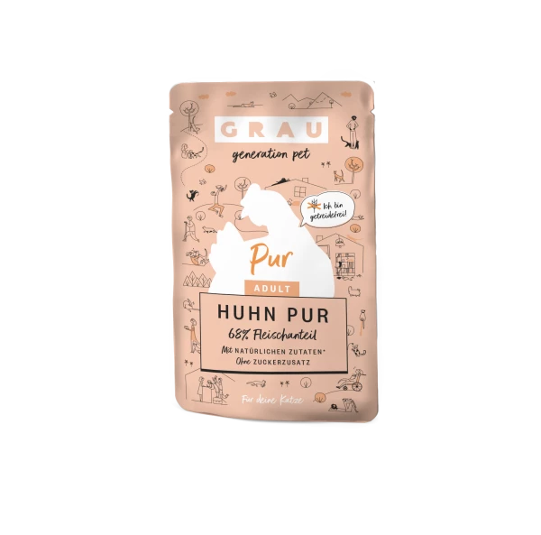 grau Huhn Pur Katzenfutter Nassfutter | 16x 125 G Pouchbeutel | Hochwertiges Futter für Katzen 1 grau Huhn Pur Katzenfutter Nassfutter | 16x 125 G Pouchbeutel | Hochwertiges Futter für Katzen