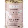 grau Adult Rind Pur Nassfutter für Hunde - 6x Hundefutter Dosen