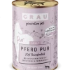 Grau Adult | Pferd Pur | 6x Hundefutter - Hochwertiges Nassfutter für Hunde