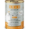 grau Adult Hundefutter | Geflügel, Pastinake & Brokkoli | 6x Nassfutter für Hunde