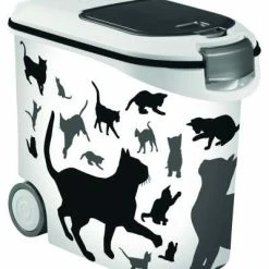 Beeztees Container Silhouette Katze, 35 Liter - Praktischer Aufbewahrungsbehälter für Katzenbedarf