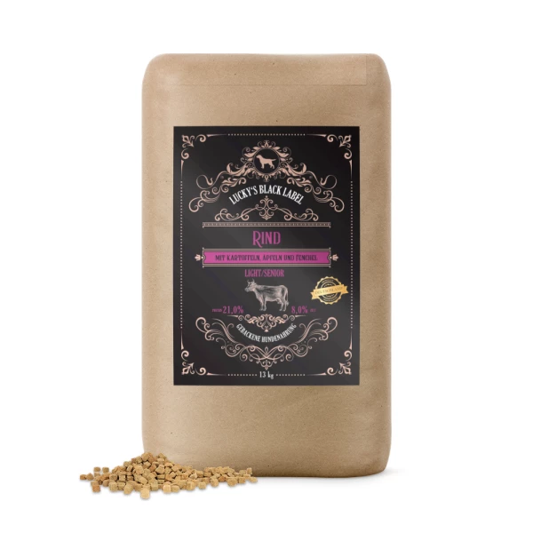 BLACK LABEL Mit Rind Light & Senior Getreidefreies Hundefutter - Trockenfutter für Hunde 1 BLACK LABEL Mit Rind Light & Senior Getreidefreies Hundefutter - Trockenfutter für Hunde