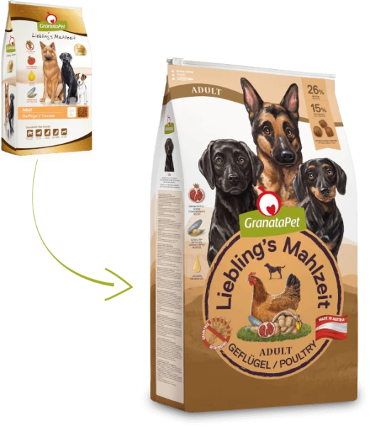 GranataPet Adult Hundefutter mit Geflügel - Liebling's Mahlzeit | Hochwertiges Trockenfutter für ausgewachsene Hunde 1 GranataPet Adult Hundefutter mit Geflügel - Liebling's Mahlzeit | Hochwertiges Trockenfutter für ausgewachsene Hunde