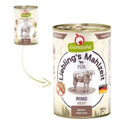 GranataPet Lieblings's Mahlzeit | Rind Pur | 6 Dosen Hundenassfutter | Hochwertiges Hundefutter
