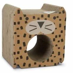 Karlie Beeztees Cat PANTIRA Kartonkratzspielzeug | 35 x 30 x 38,5 cm | Katzenspielzeug & Kratzbrett