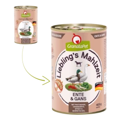 GranataPet Lieblings's Mahlzeit | Hundenassfutter mit Ente & Gans | 6 Dosen