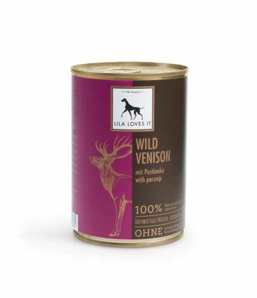 LILA LOVES IT Wild | Mit Pastinake | 6 Dosen Hundefutter - Natürliches Hundefutter für eine ausgewogene Ernährung 1 LILA LOVES IT Wild | Mit Pastinake | 6 Dosen Hundefutter - Natürliches Hundefutter für eine ausgewogene Ernährung