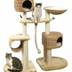 Karlie Kratzbaum Banana-Leaf IV, 134x58x157 cm - Hochwertiger Kratzbaum für Katzen