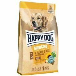 HAPPY DOG HappyDog Natur-Croq | Geflügel & Reis Hundefutter - Premium Trockenfutter für Hunde