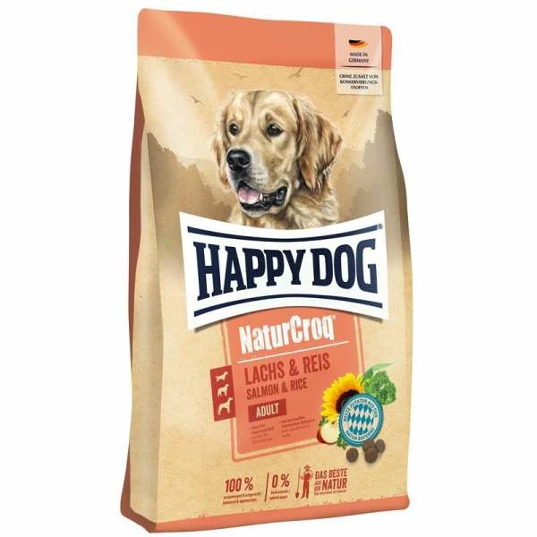 HAPPY DOG HappyDog Natur-Croq | Lachs & Reis Hundefutter | 11 Kg | Premium Trockenfutter für Hunde 1 HAPPY DOG HappyDog Natur-Croq | Lachs & Reis Hundefutter | 11 Kg | Premium Trockenfutter für Hunde