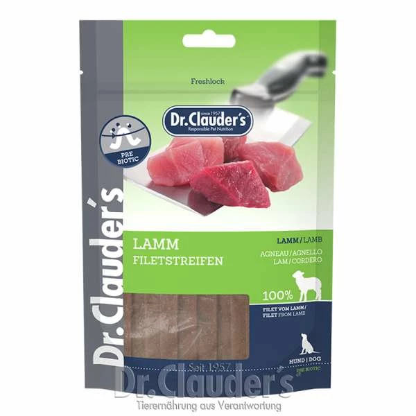 DR. CLAUDERS Lammfilet Streifen | 10x 80g Hundesnacks - Natürliche Leckerlis für Hunde 1 DR. CLAUDERS Lammfilet Streifen | 10x 80g Hundesnacks - Natürliche Leckerlis für Hunde