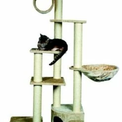 Trixie Kratzbaum Madrid, Deckenhoch, 245-270cm – Luxus-Kratzbaum für Katzen