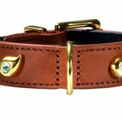 Hunter Hundehalsband von Tamara Comolli - Golden Snowflakes mit Swarovski Elementen | Elegantes Halsband für Hunde