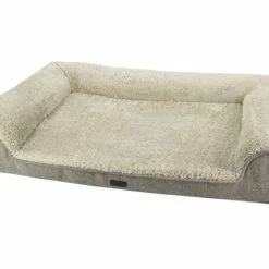 Nobby Orthopädisches Komfortsofa CALBU | Eckig Mit Rand | Beige | Hundebett für Hunde aller Größen