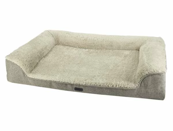 Nobby Orthopädisches Komfortsofa CALBU | Eckig Mit Rand | Beige | Hundebett für Hunde aller Größen 1 Nobby Orthopädisches Komfortsofa CALBU | Eckig Mit Rand | Beige | Hundebett für Hunde aller Größen