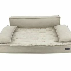 Nobby Orthopädisches Komfortsofa NUKA | Eckig | Beige | Hundebett für große Hunde | Orthopedic Hundesofa