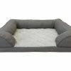 Nobby Orthopädisches Komfortsofa DIMA | Eckig | Braun-Beige | Hundebett für große Hunde