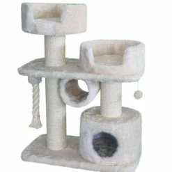 Nobby Kratzbaum ANCONA | 107 cm Kratzbaum in Creme | Stabiles Katzenkratzbaum für Katzen