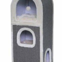 Nobby Kratzbaum ARONA | Kratzbaum für Katzen | 100 cm Höhe | Creme | Stabiles Katzenspielzeug mit Kratzfläche