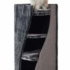 Nobby Kratzbaum KARI L | Schwarz-Meliert | 100 cm | Kratzbaum für Katzen | Stabiles Katzenkratzspielzeug