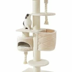 Nobby Kratzbaum CUPID XL | 165 cm Katzenbaum aus Naturholz | Kratzbaum für große Katzen | Stabiles Katzenkratzspielzeug