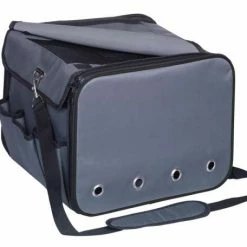 Nobby Autositz-Tasche MERLO | Grau-Schwarz | 40 x 34 x 30 cm | Transporttasche für Hunde | Hundebedarf