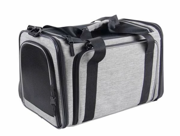 Nobby Tasche EXTEND | Grau | 45 x 28 x 28 cm | Transporttasche für Hunde | Robuste Hundetransporttasche 1 Nobby Tasche EXTEND | Grau | 45 x 28 x 28 cm | Transporttasche für Hunde | Robuste Hundetransporttasche