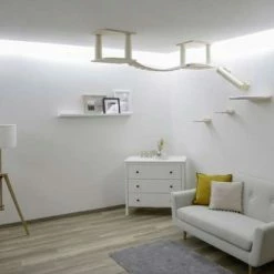 KERBL Katzenspielplatz Top XL | Natur/Weiss | Luxus Kratzbaum für Katzen