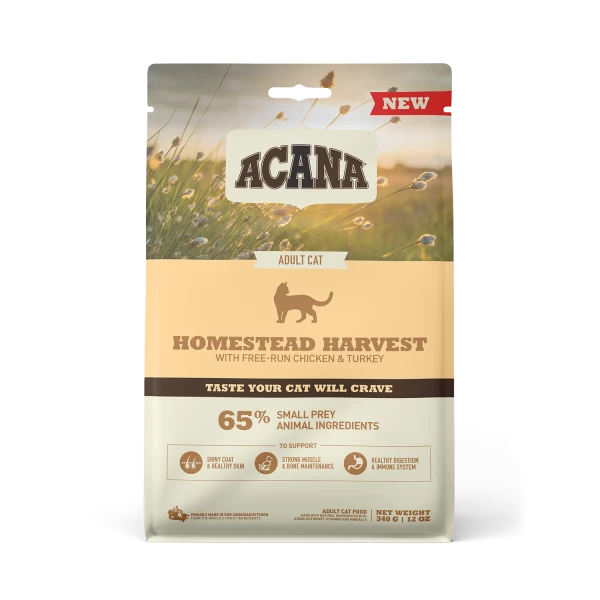 Acana Cat Homestead Harvest Trockenfutter mit Huhn & Truthahn - Natürliches Katzenfutter 1 Acana Cat Homestead Harvest Trockenfutter mit Huhn & Truthahn - Natürliches Katzenfutter
