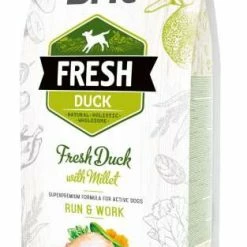 BRIT Fresh Adult Active Dogs Trockenfutter mit Ente | 12 kg | Hochwertiges Hundefutter für aktive Hunde