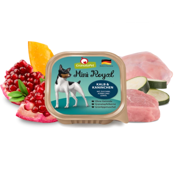 GranataPet Mini Royal Hundefutter mit Kalb & Kaninchen | 11 Schälchen | Nassfutter für Hunde 1 GranataPet Mini Royal Hundefutter mit Kalb & Kaninchen | 11 Schälchen | Nassfutter für Hunde