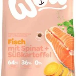 WOW Adult Hundefutter mit Fisch, Spinat & Süßkartoffel - Premium Trockenfutter für Hunde