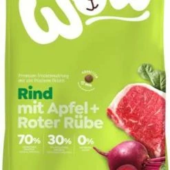 WOW Adult Hundefutter mit Rind, Apfel & Roter Rübe - Natürliches Trockenfutter für Hunde
