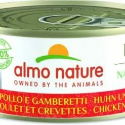 Almo Nature Katzenfutter Nassfutter mit Huhn & Garnelen | 6x 150 g | Hochwertiges Katzenfutter