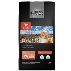 BLACK CANYON® ADULT - SANTA ELENA | Mit Lachs & Süßkartoffel | Trockenfutter für Katzen