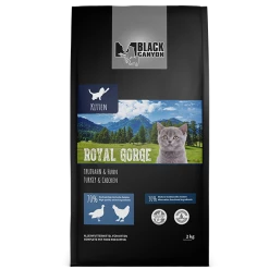 BLACK CANYON® ROYAL GORGE Trockenfutter für Katzen mit Truthahn & Huhn | Premium-Katzenfutter