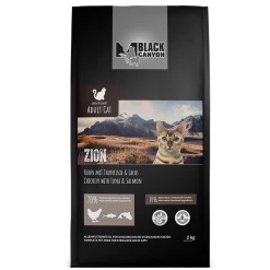 BLACK CANYON® ZION - Adult Sterilized Katzenfutter mit Huhn, Thunfisch & Lachs | Trockenfutter für Katzen