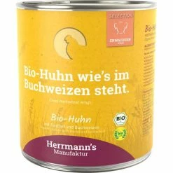 Herrmanns Select Adult Hundefutter mit Bio-Huhn, Fenchel & Buchweizen | 6x 800 g | Glutenfrei