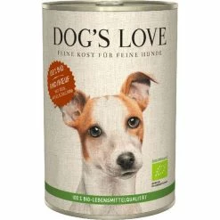 Dogs Love Bio Menü mit Bio-Rind, Naturreis, Apfel & Zucchini | Glutenfreies Hundefutter | 6x Nassfutter