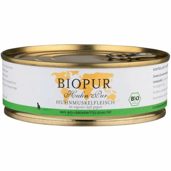 BIOPUR Katzenfutter mit Huhnmuskelfleisch | 6x200g | Hochwertiges Nassfutter für Katzen 1 BIOPUR Katzenfutter mit Huhnmuskelfleisch | 6x200g | Hochwertiges Nassfutter für Katzen