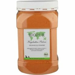 BIOPUR Dog Bio Hagebuttenpulver 350g - Natürliches Ergänzungsfutter für Hunde