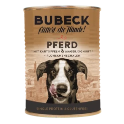 Bubeck Hundefutter mit Pferd, Kartoffeln, Margerjoghurt & Flohsamenschalen - Natürliches Futter für Hunde