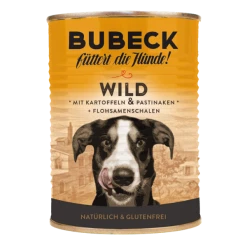 Bubeck Nassfutter für Hunde | Mit Wild, Kartoffeln, Pastinaken & Flohsamenschalen