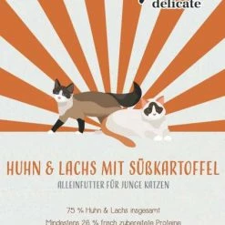 PETpoint-Charly Charlys Delicate Kitten Trockenfutter mit Huhn & Lachs, getreidefrei | Premium Katzenfutter