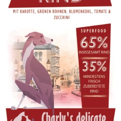 PETpoint-Charly Charlys Delicate Superfood Trockenfutter mit Rind, Karotten & Grüne Bohnen | Getreidefreies Hundefutter