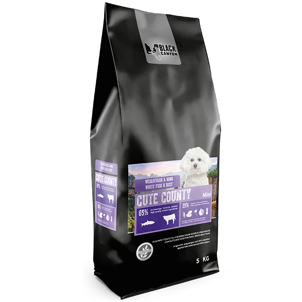 BLACK CANYON® Mini Adult Cute County Hundefutter mit Weißfisch & Rind | Premium-Nassfutter für kleine Hunde 1 BLACK CANYON® Mini Adult Cute County Hundefutter mit Weißfisch & Rind | Premium-Nassfutter für kleine Hunde