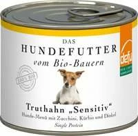 Defu Hundemenü mit Truthahn, Zucchini, Kürbis & Dinkel | Bio Hundefutter | Hochwertiges Nassfutter für Hunde
