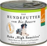 Defu HIGH SENSITIV Hundefutter mit Huhn, Karotten & Pastinaken | Gluten- & Getreidefrei | Bio