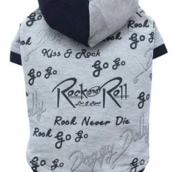 DoggyDolly Rock & Roll Hundepullover | Grauer Hoot | Warme Hundebekleidung für Hunde